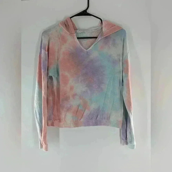 Jolie & Joy Tie Dye Hoodie Pink Pullover Sweatshirt Ladies/Juniors M - Picture 1 of 14